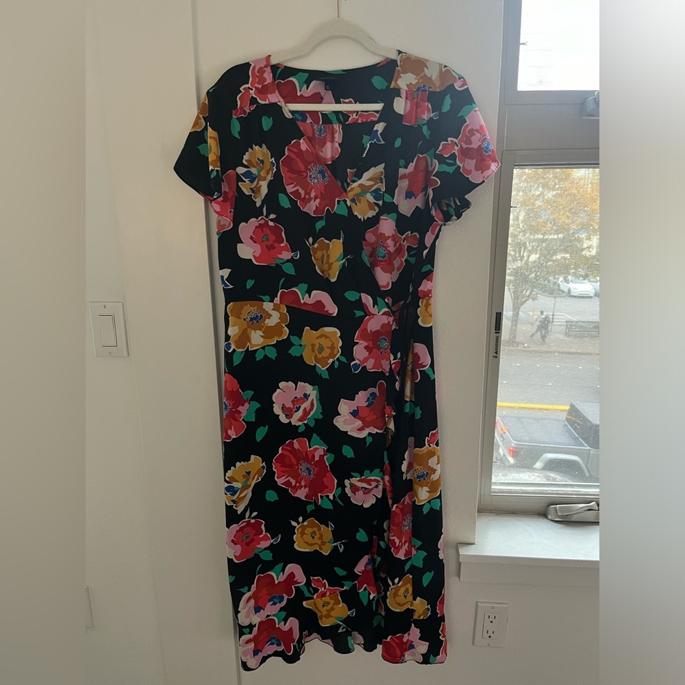 Floral Print Wrap Dress